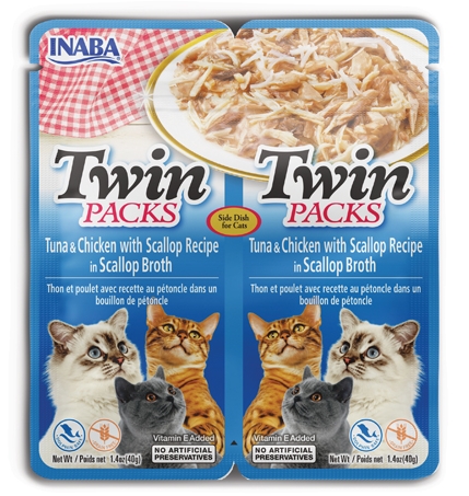 [8000804] Inaba - Twins Packs - 40 gm - Tuna & Chicken With Scallop