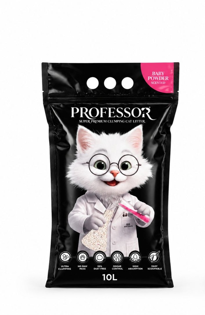 [8000829] Professor - Cat Litter - 10 L - Baby Powder