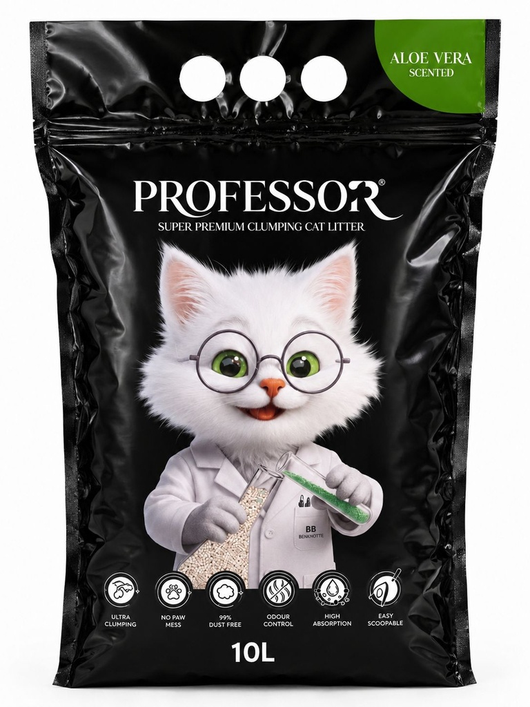[8000830] Professor - Cat Litter - 10 L - Aloe Vera