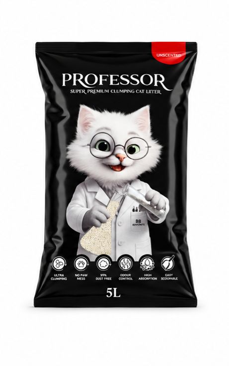 [8000835] Professor - Cat Litter - 5 L - Unscented