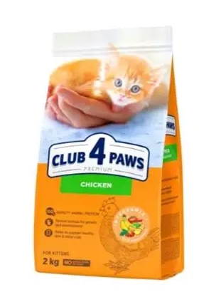 Club 4 Paws - Dry Food - For Kitten Cats - 2 kg - Chicken