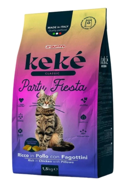 [8000856] KeKe - Party Fiesta - Dry Food - For Adult Cats - 1.5 kg - Classic
