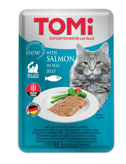 [8000869] Tomi - Cat Food - For Adult - Pouch 100 gm - Salmon
