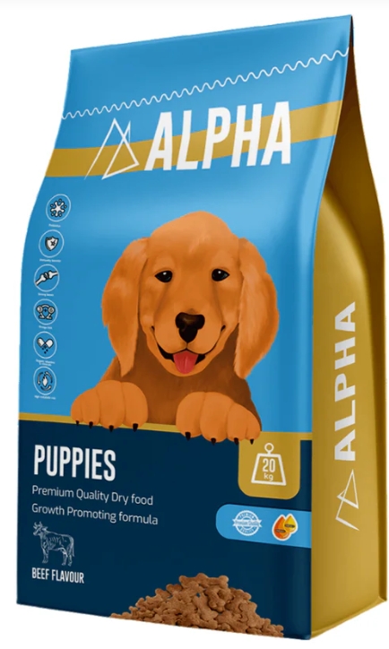 [8000879] Alpha - Dry Food - For Puppy Dogs - 20 kg - Beef