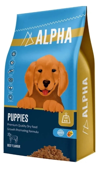 [8000880] Alpha - Dry Food - For Puppy Dogs - 10 kg - Beef