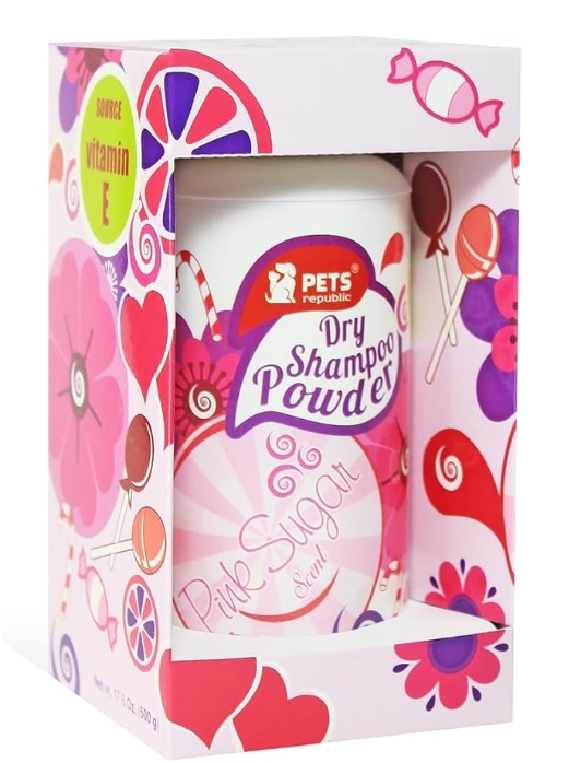 [ck - 00016] Pets Republic - Dry Shampoo - 500 gm - Pink Sugar Scent