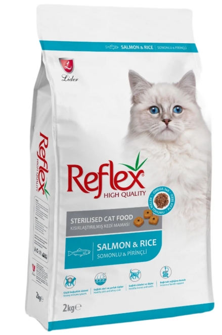 [dr-000013] Reflex - Dry Food - For Adult Cats - 2 kg - Salmon & Rice - Sterilised