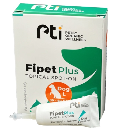 [pti-00003] Pti - Pets Organic Wellness - Fipet Plus - Spot-On - For Dogs ( L ) - 20-40 Kg - 3.5 Ml