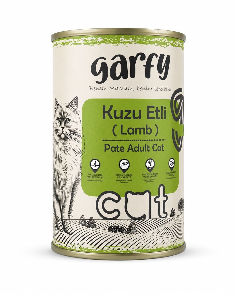 [2959] Garfy Pate Can Food For Adult Cat  400 GM (Fish -Lamb-Kitten Lamb-Chicken)