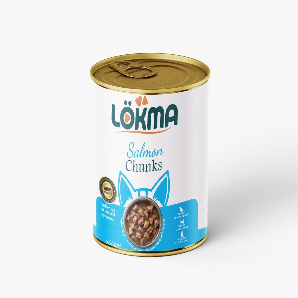 [2975] Lokma Chunks Can Food For Adult Cat - Salmon 400 GM