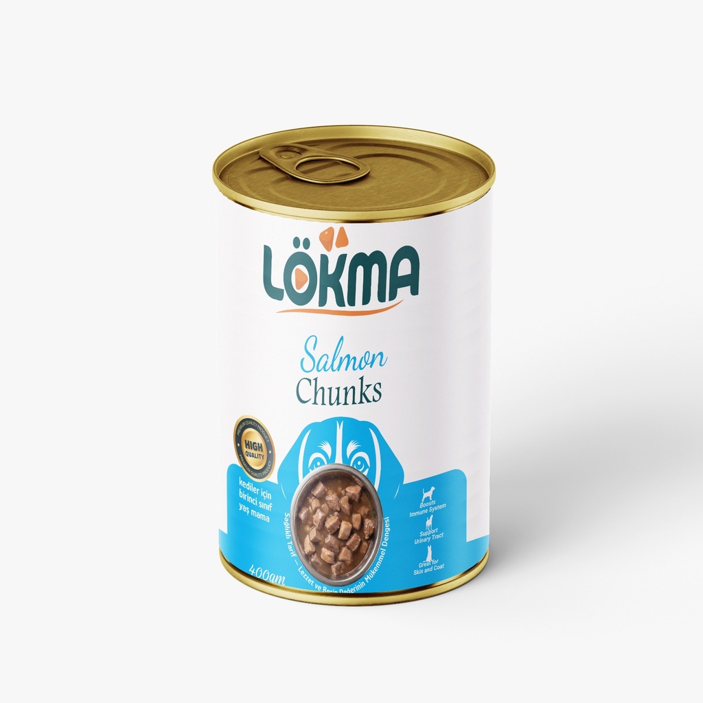 [2980] Lokma Chunks Can Food For Adult Dog - Salmon 400 GM