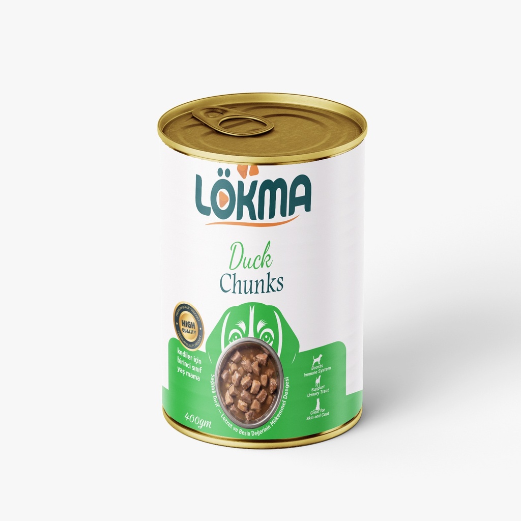 [2981] Lokma Chunks Can Food For Adult Dog - Duck 400 GM