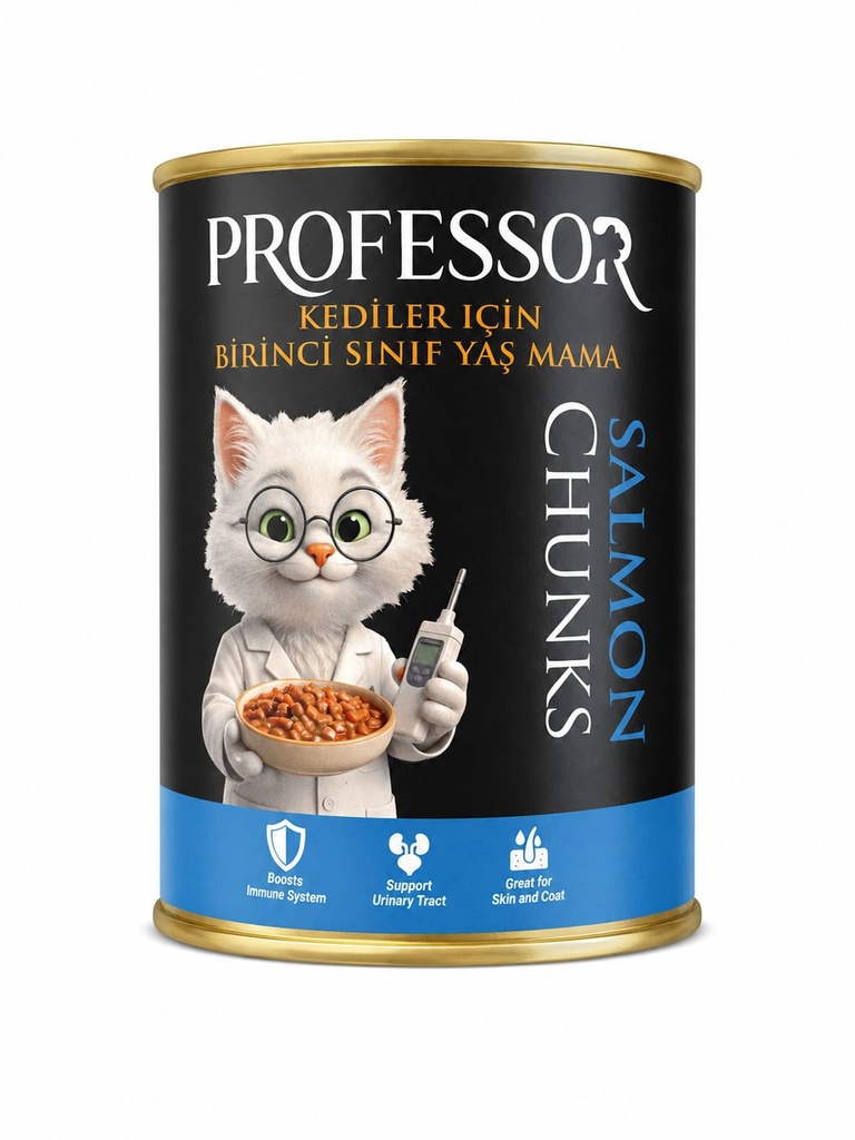 [2985] Professor Chunks Can Food For Adult Cat - Salmon 400 GM