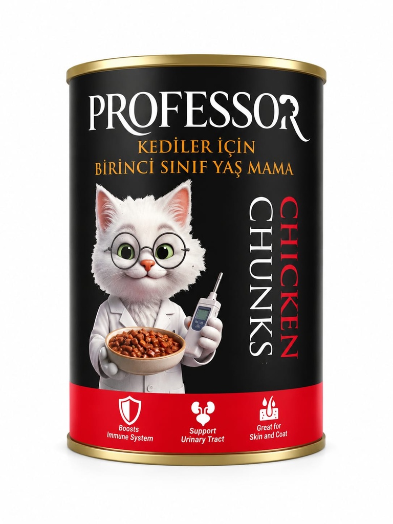 [2989] Professor Chunks Can Food For Adult Cat - Chicken 400 GM