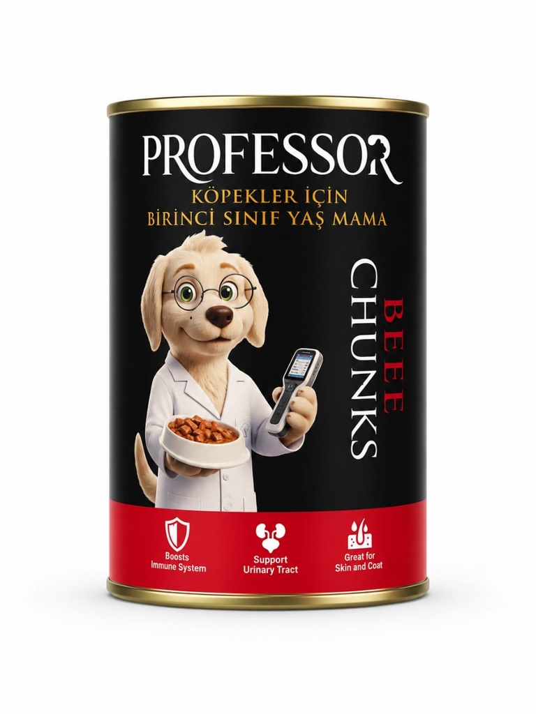 [2992] Professor Chunks Can Food For Adult Dog - Beef 400 GM