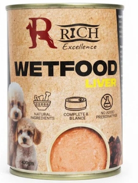 [61000] Rich Excellence Cans Wet Food Dog 400G - Liver