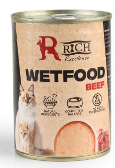 [64000] Rich Excellence Cans Wet Food Cat 400G - Beef