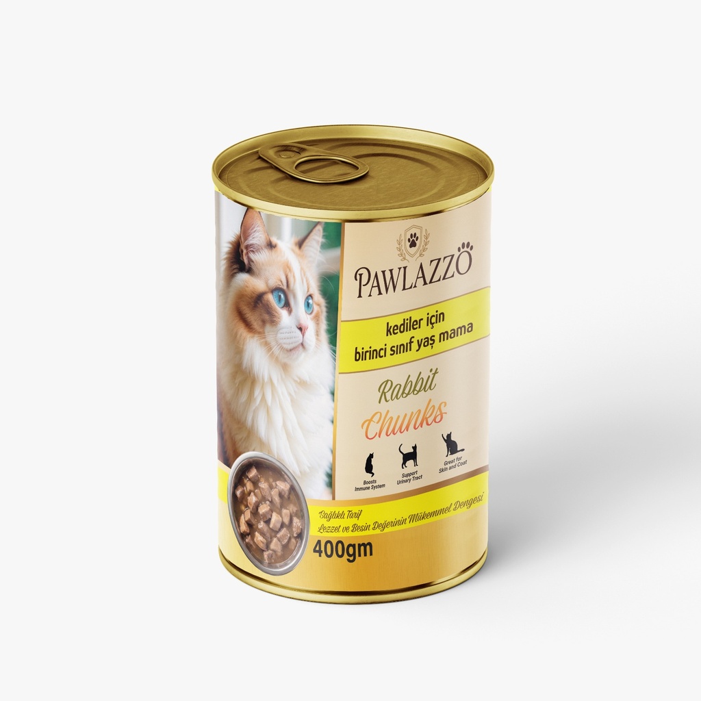 [3037] Pawlazzo Chunks Can Food For Adult Cat Rabbit 400 GM