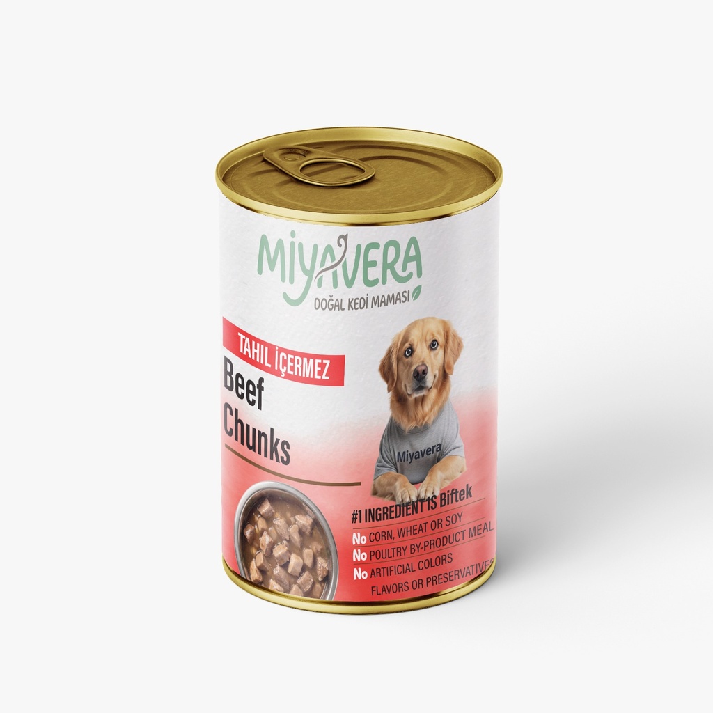 [3038] Miyavera Chunks Can Food For Adult Dog Beef 400 GM