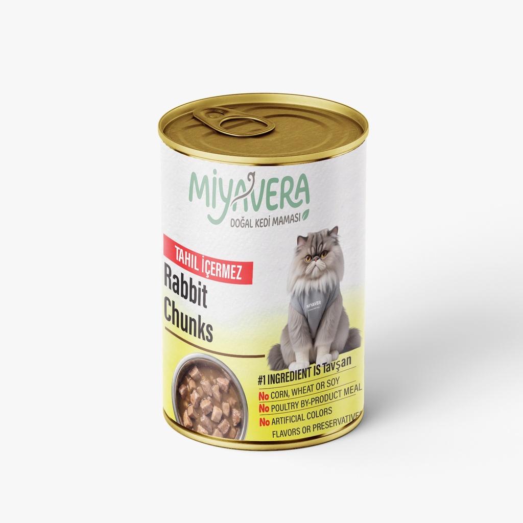 [3041] Miyavera Chunks Can Food For Adult Cat Rabbit 400 GM