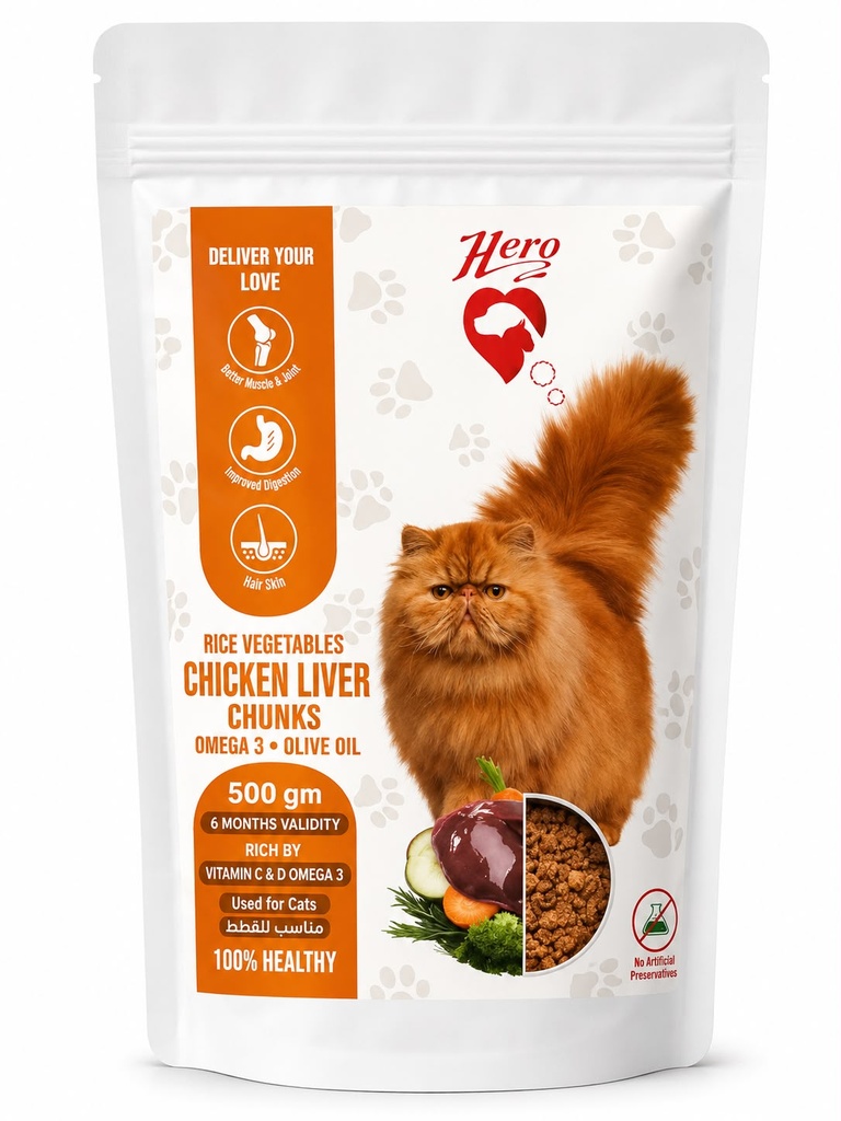 [hc00006] hero cat Liver 500 gm