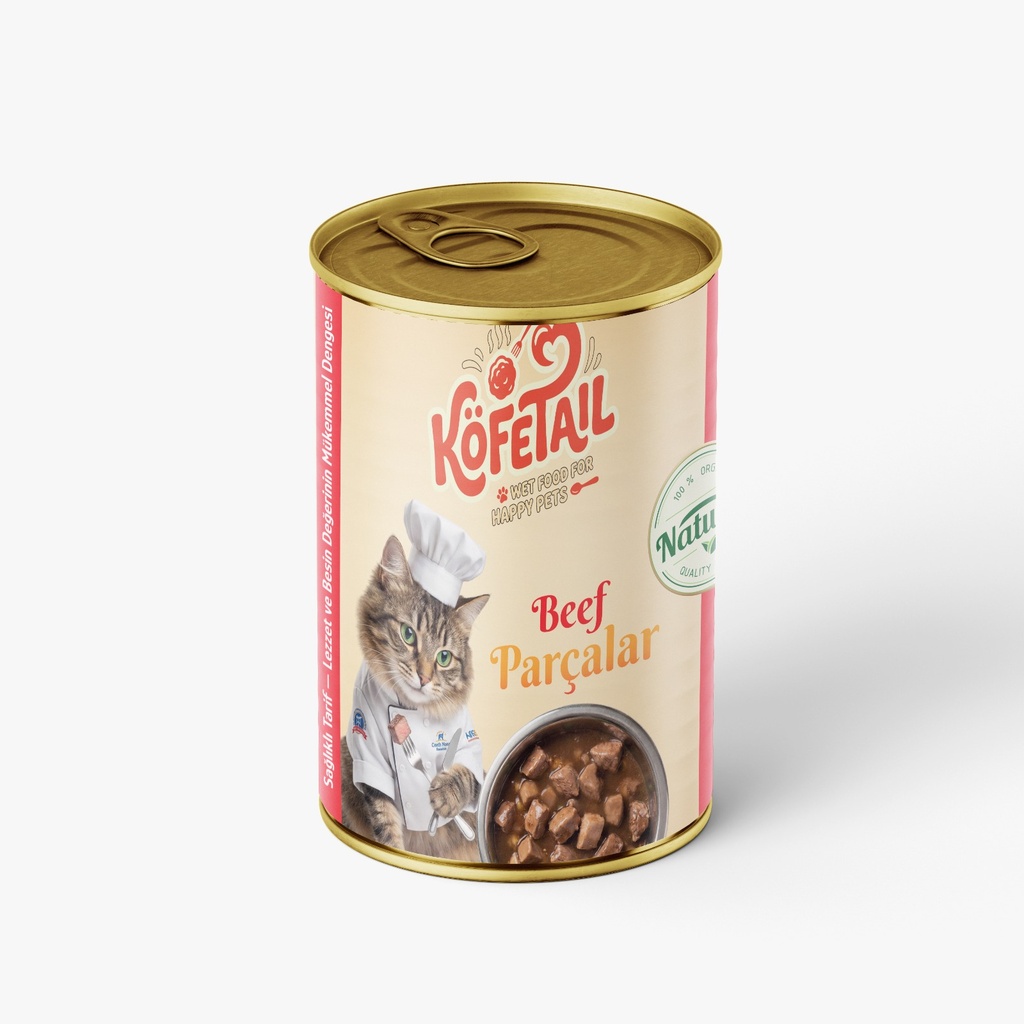 [3050] Kofetail Chunks Can Food For Adult Cat Beef 400 GM