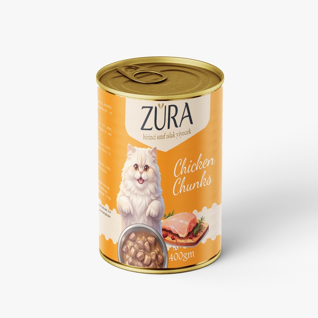[3026] Zura Chunks Can Food For Adult Cat Chicken 400 GM