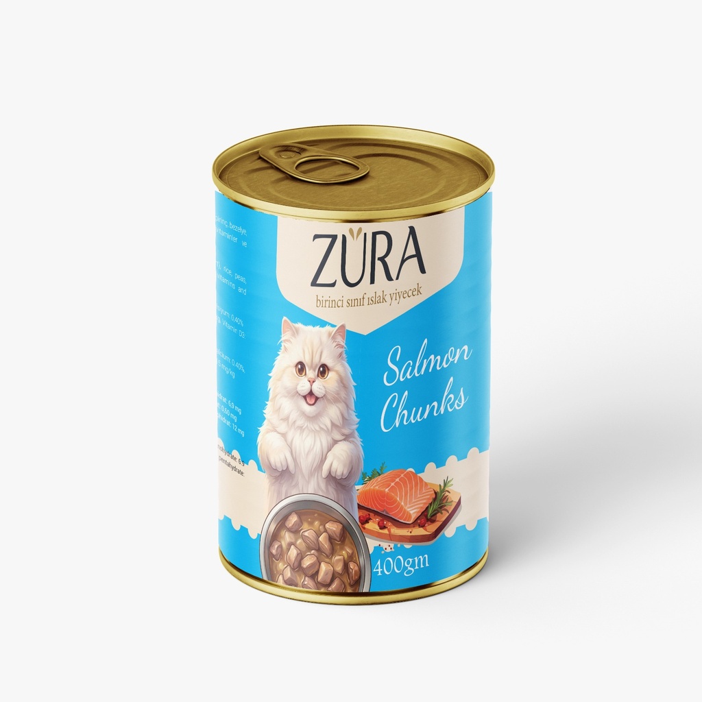 [3029] Zura Chunks Can Food For Adult Cat Salmon 400 GM
