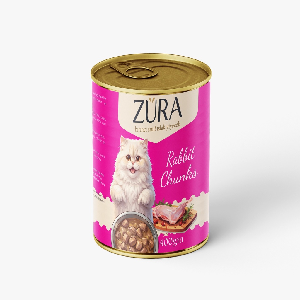 [3027] Zura Chunks Can Food For Adult Cat Rabbit 400 GM