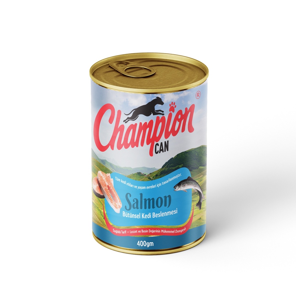 [3019] Champion Chunks Can Food For Adult Cat Salmon 400 GM