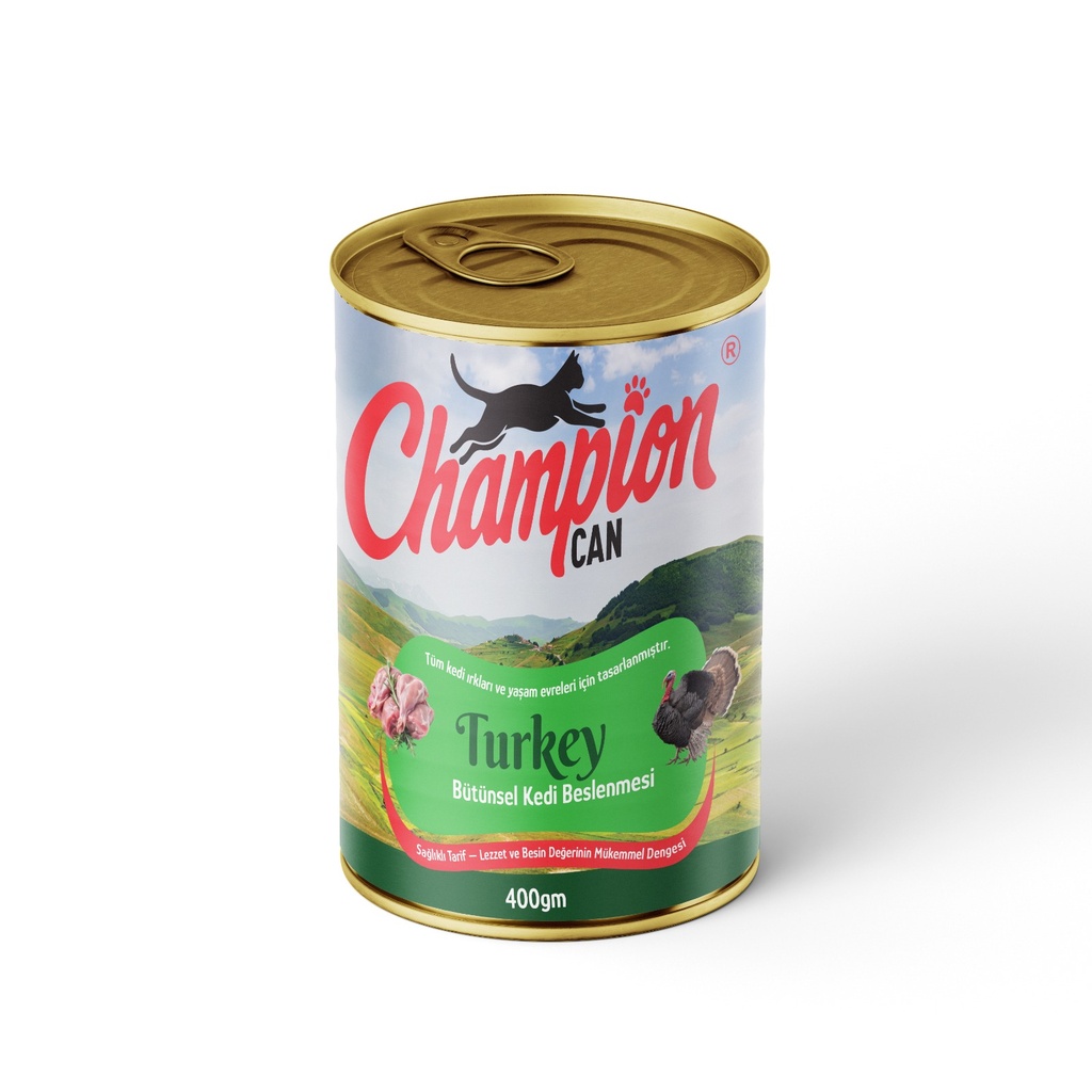 [3020] Champion Chunks Can Food For Adult Cat Turkey 400 GM