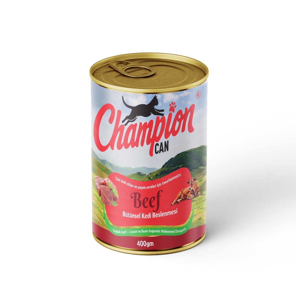 [3022] Champion Chunks Can Food For Adult Cat Beef 400 GM