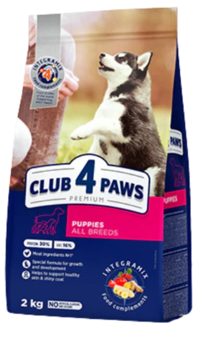 Club 4 Paws - Dry Food - For Puppy All Breeds - 2 Kg - Chicken