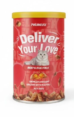 PetMetro - Cat Treat - Clinder 100 gm - Beef & Egg Yolk