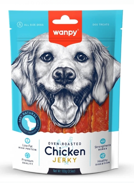 WANPY DOG CHICKEN JERKY 100G