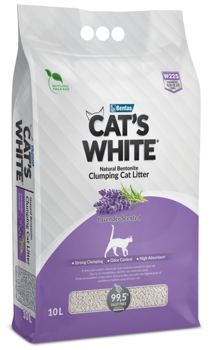 Bentas - Cat White - Cat Litter - 10 L - Lavender