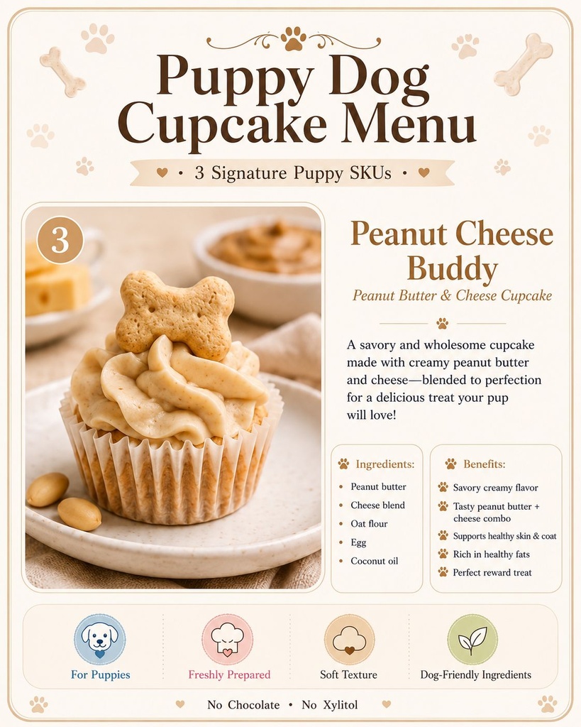 [Small  Cupcake] Peanut Cheese Buddy - Puppy Small  Cupcake
