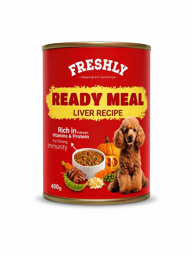 [Wet Food Meal 09] freshly Meal Can Food For Dog Liver With Veg & Soup 400 GM