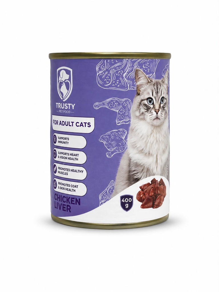[Wet Food  Trusty 01] Trusty Wet Food chicken Liver Cat 400g Pate,24,
