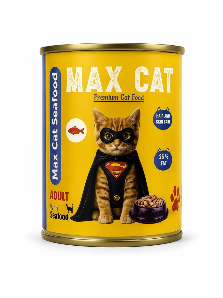 [Wet Food  Max 04] Max Wet Food Seafood Cat 400g Pate,48