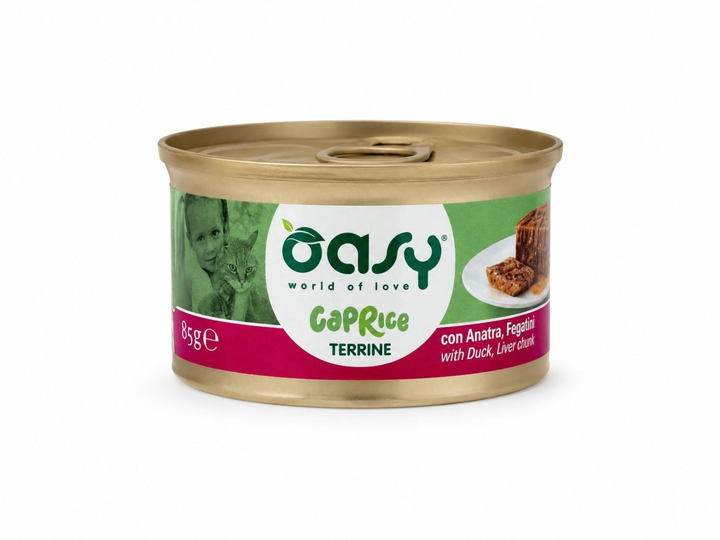 Oasy Wet Cat Caprice terrine With Duck,Liver And Vwgetables 85 gr
