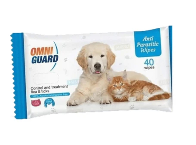 Omni Guard - Anti Parasitic Wipes - 40 Wipes